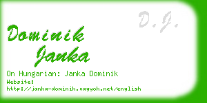 dominik janka business card